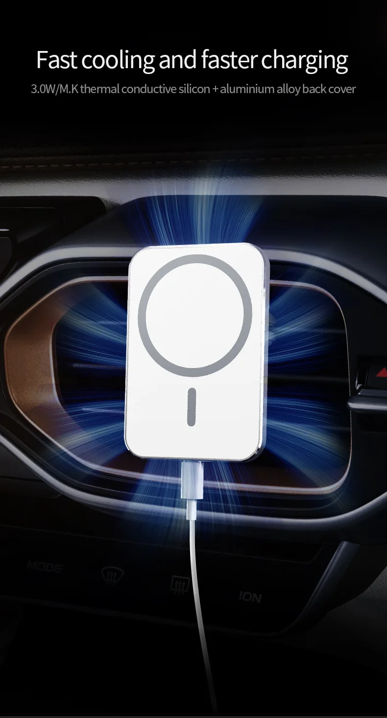 15W Fast Magnetic Car Wireless Charger for iPhone12 (X16)