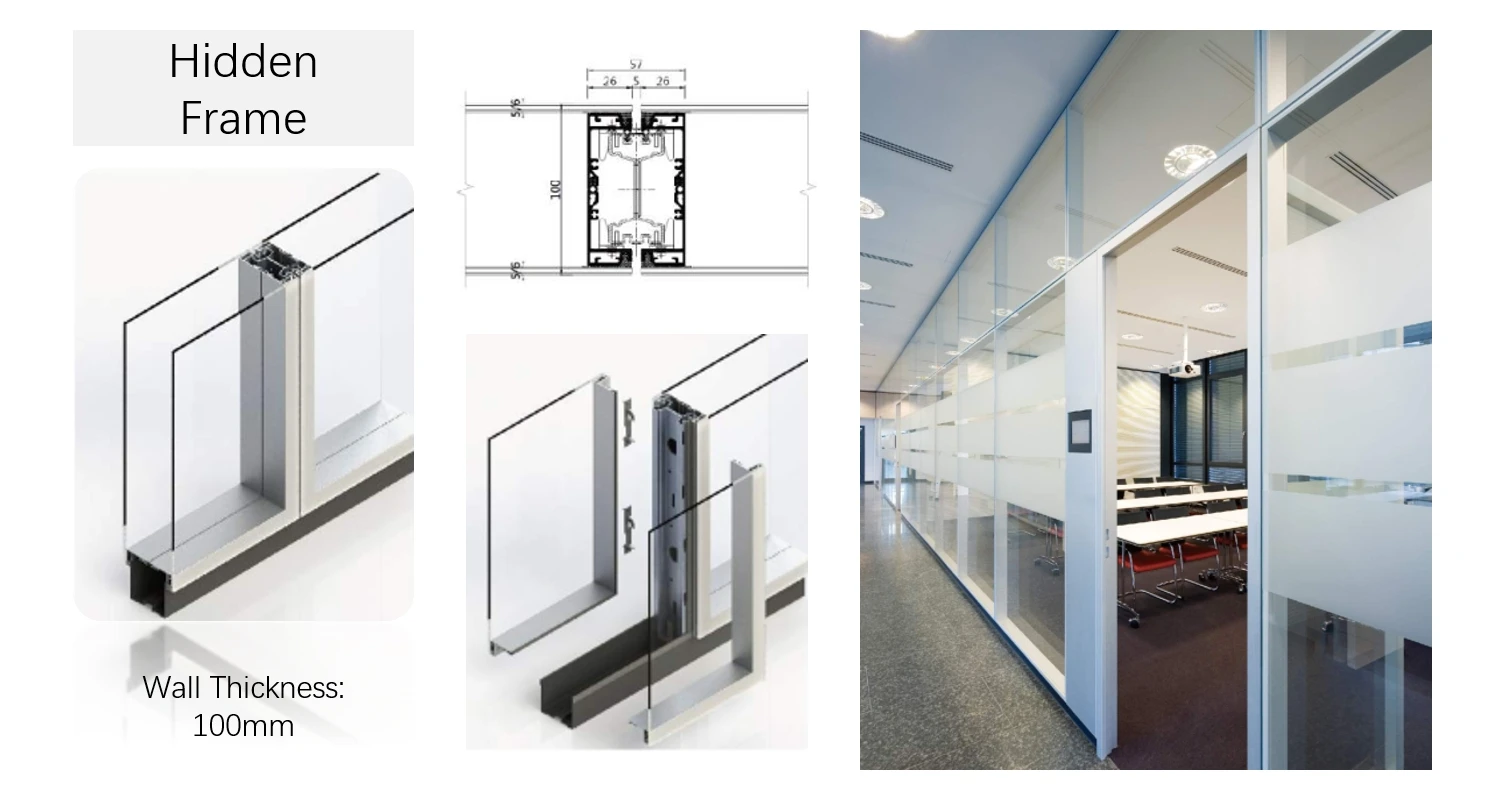 High Definition Frameless Glass Partition - Eco-friendly