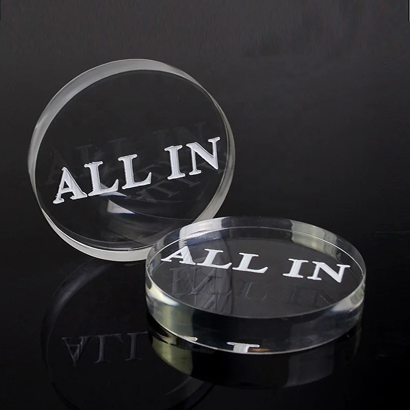 Прозрачные покерные кнопки нажимные карты защитный дилер красная кнопка высокая прозрачность казино акриловый блок покерный