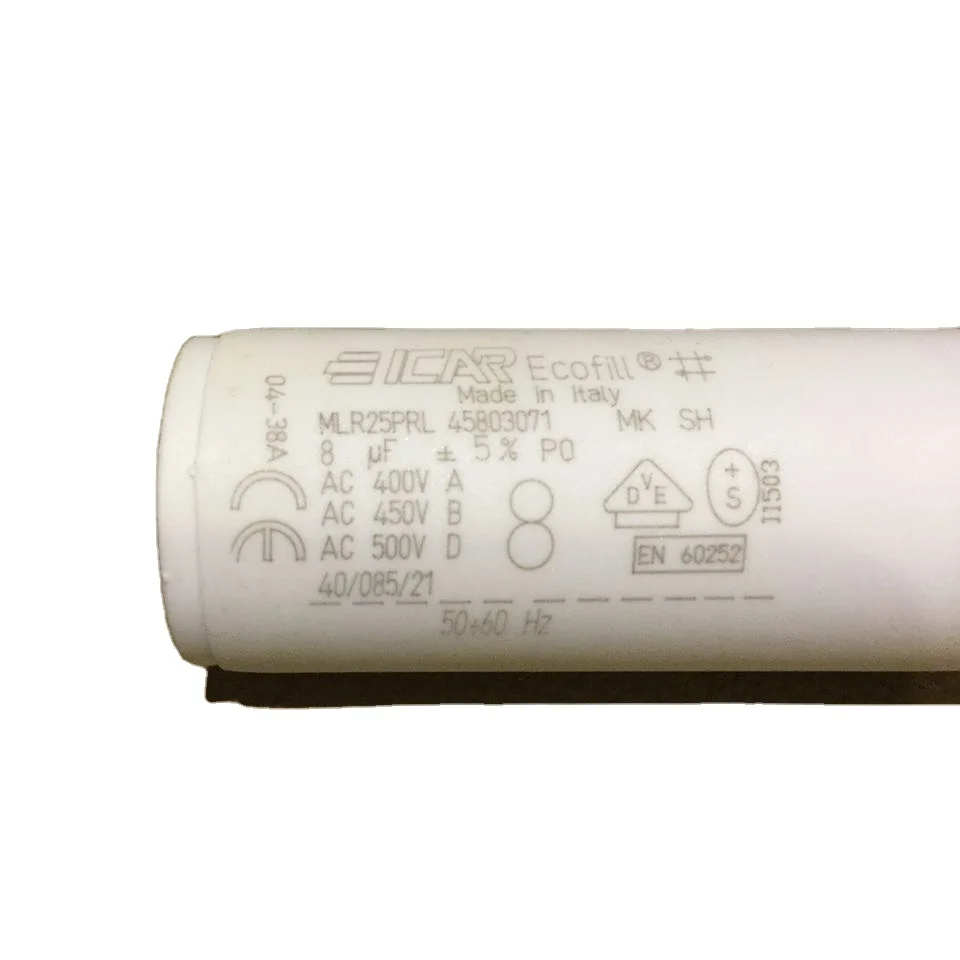 Condensador De Motor 8,5µF 450V - 30x71mm, Conexión Enchufe 2,8x0,8mm