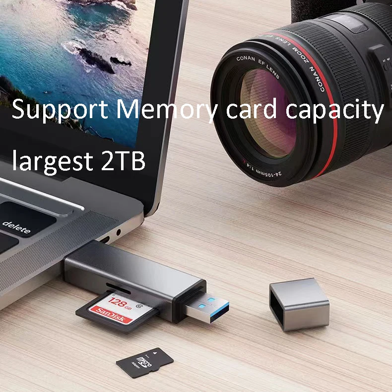 Aluminum Case Usb3.0 Multifunctional Card Reader 4 In 1 For Sd Tf Charging Usb3.0 Card Reader - Buy Card Reader,Usb3.0 Card Reader,Multifunction Card Reader