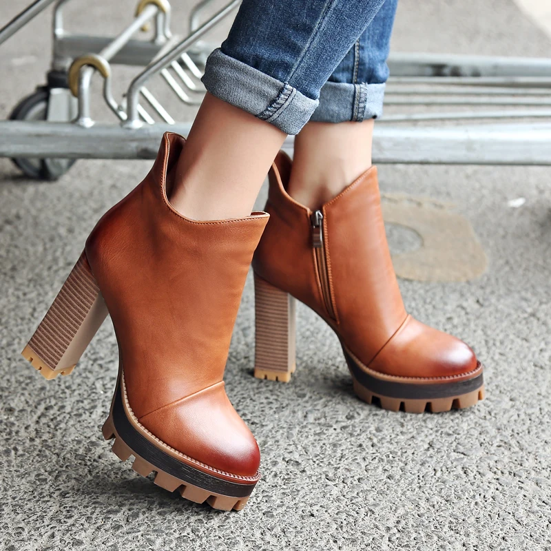 10cm heel boots