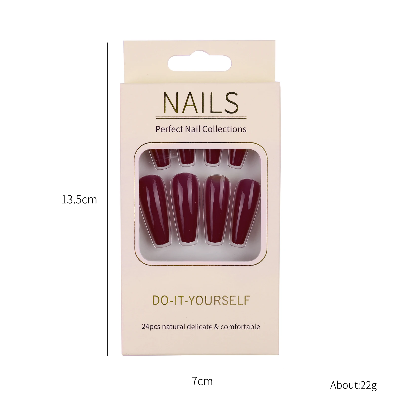 Wholesale Acrylic Artificial Nails Handmade Press On Nails Customized Designer 24 Pcs False 8507