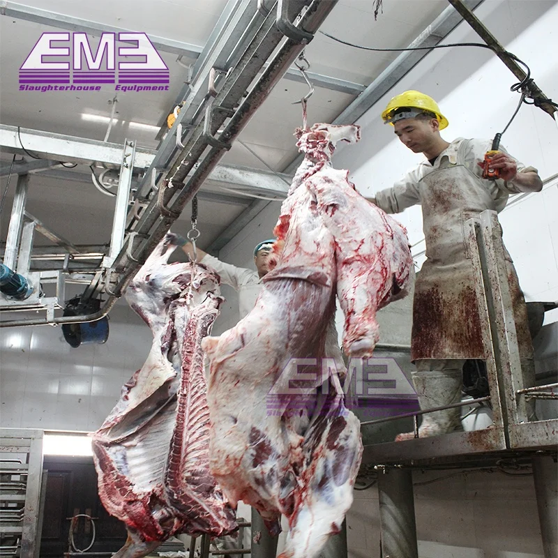 Butchery EquipmentCattle Carcass Hydraulic Transfer Hoist Bull Abattoir Bovine Machine Halal