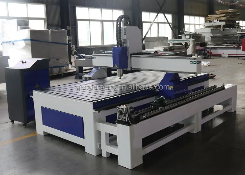 Welded square Steel Frame 1325 4 Axis Desktop Cnc Router with Rotary for Furniture Making Made in China