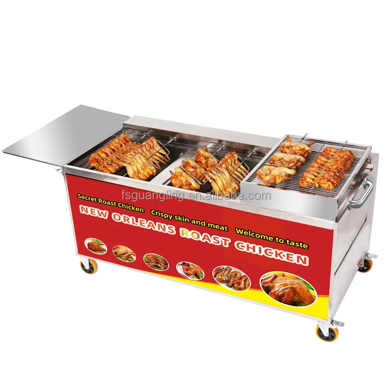 Handpush Type Chicken Wings Rotisserie Oven Chicken Gas Oven Chicken