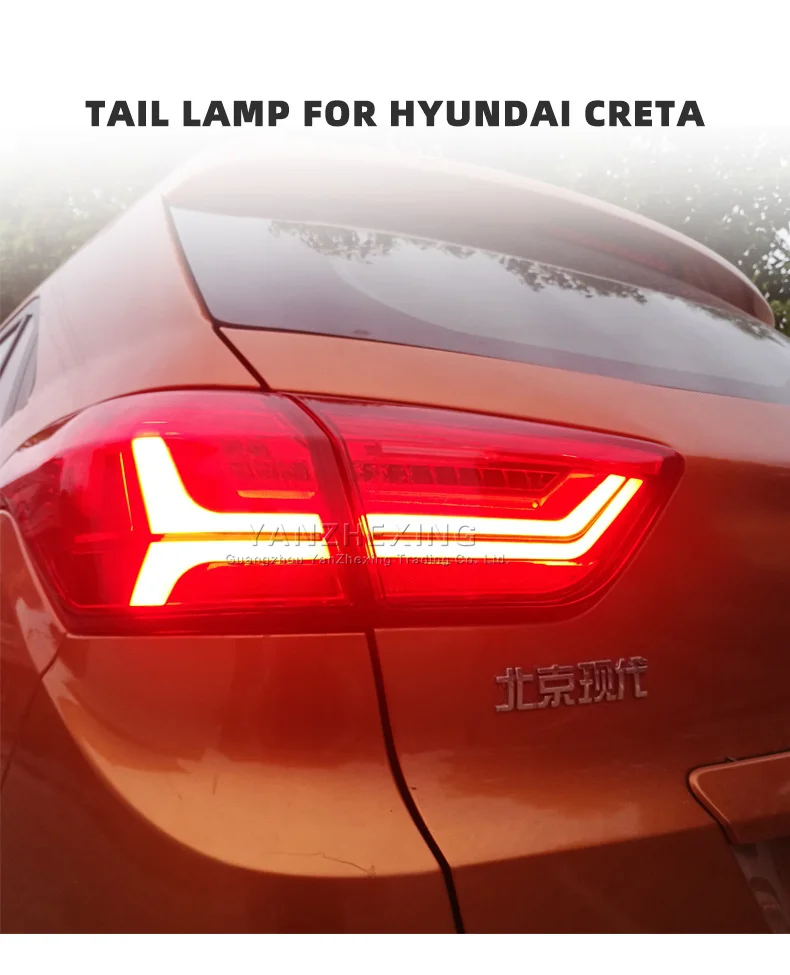 Yzx For Hyundai Creta Ix25 2014 2015 2016 2017 Led Drl Rear Bumper Tail