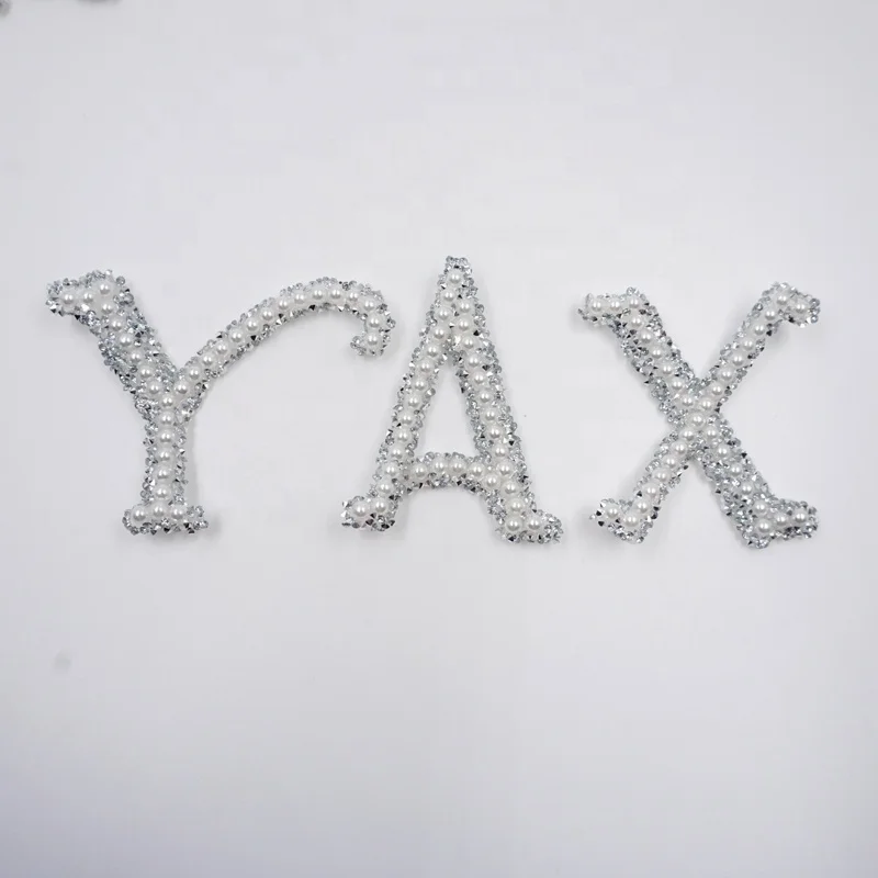 Free sample Custom Design Bear rhinestone Patch 3D Embroidery Applique For Clothing