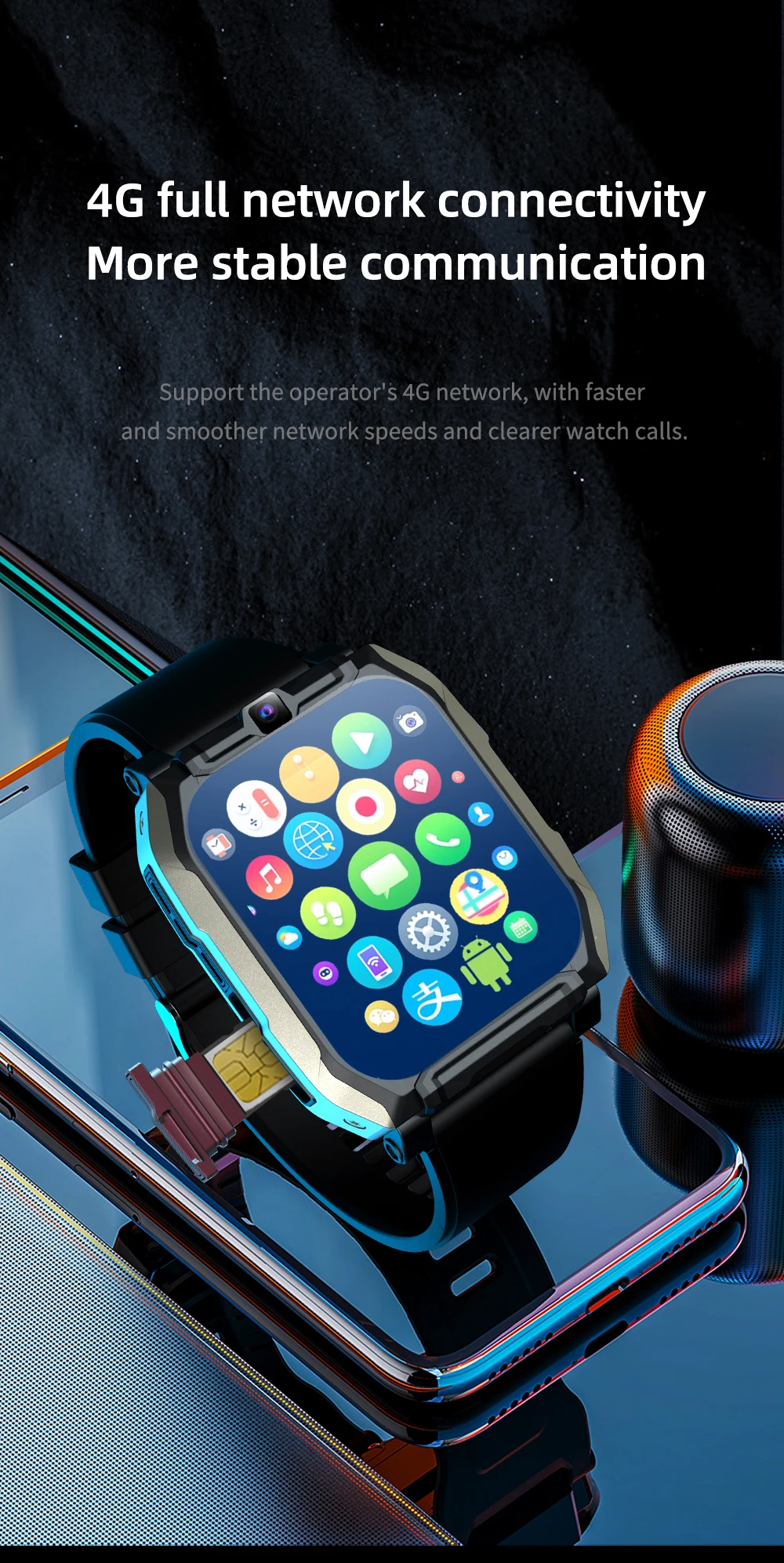 Hot Sale 4g Call Smartwatch Gps Navigation Wifi Camera Fitness Smart ...