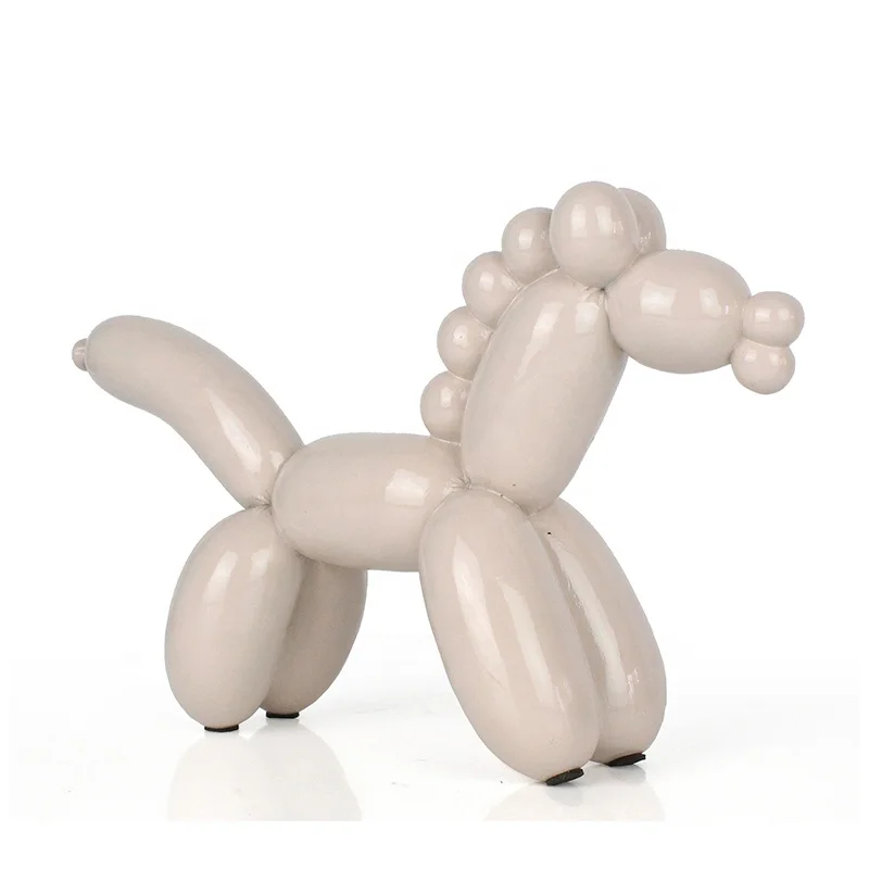 Modern home decor resin balloon dog ornament  balloon dog figurines resin animal sculpture ornaments for living room