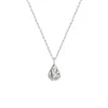 P1012- Steel teardrop-shaped necklace, 40+5cm