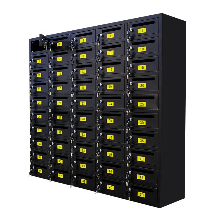High Buildings Post Office Box Steel Multi Doors Key Locking British Mailbox for Sale