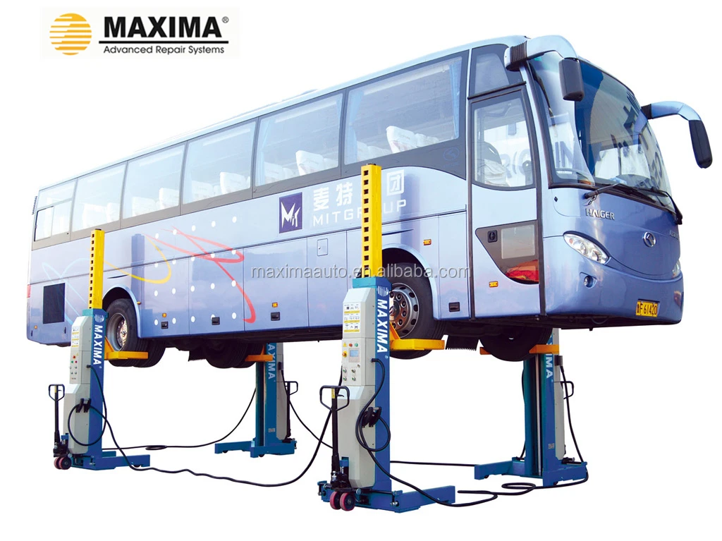 Maxima Fc55 4 Column Double Car Lift Pneumatic  Lifting Column Lift