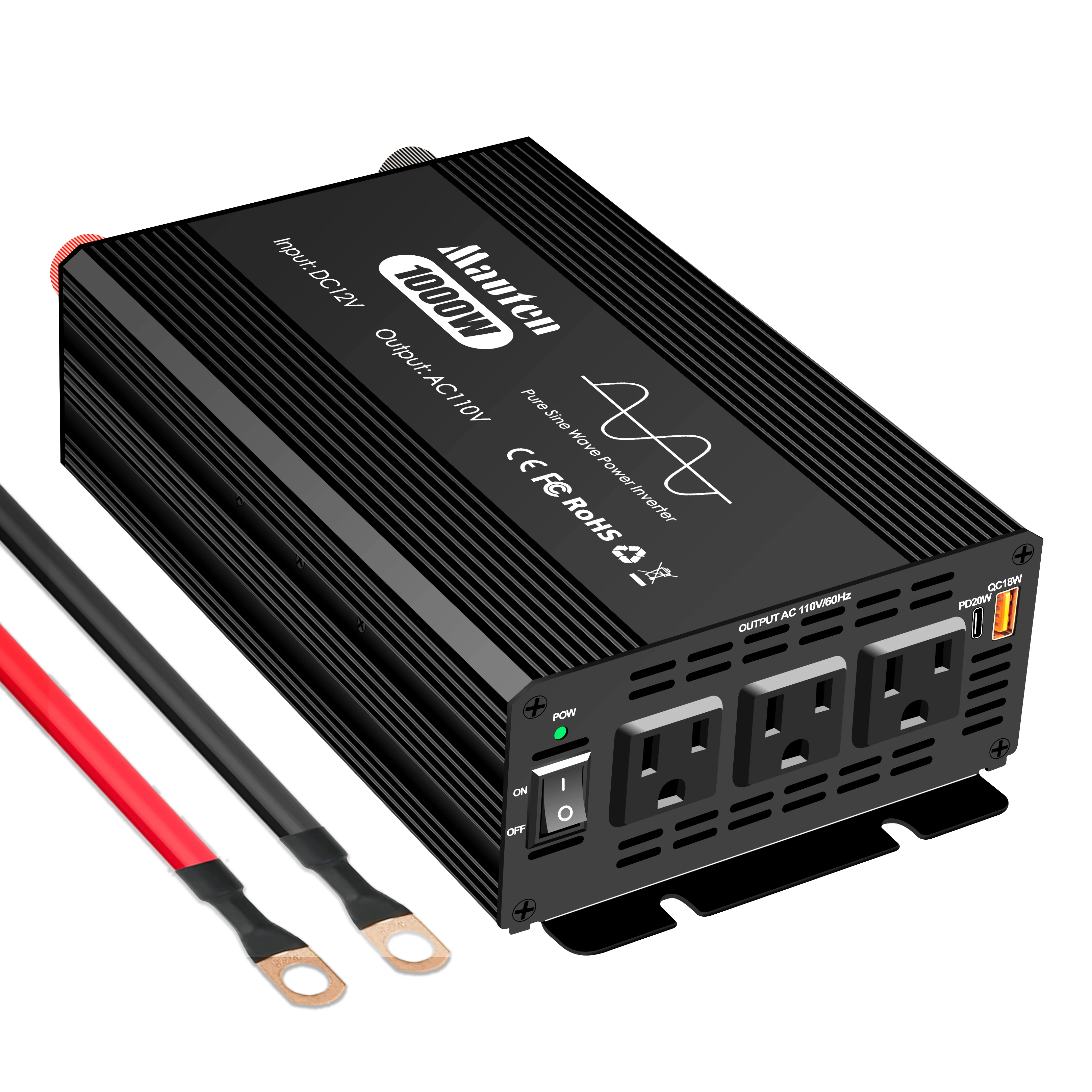 Ups 600w 1000w 1500w 2000w 3000w 4000w 5000w High Power Inverter Pure Sine Wave Car Power 9161