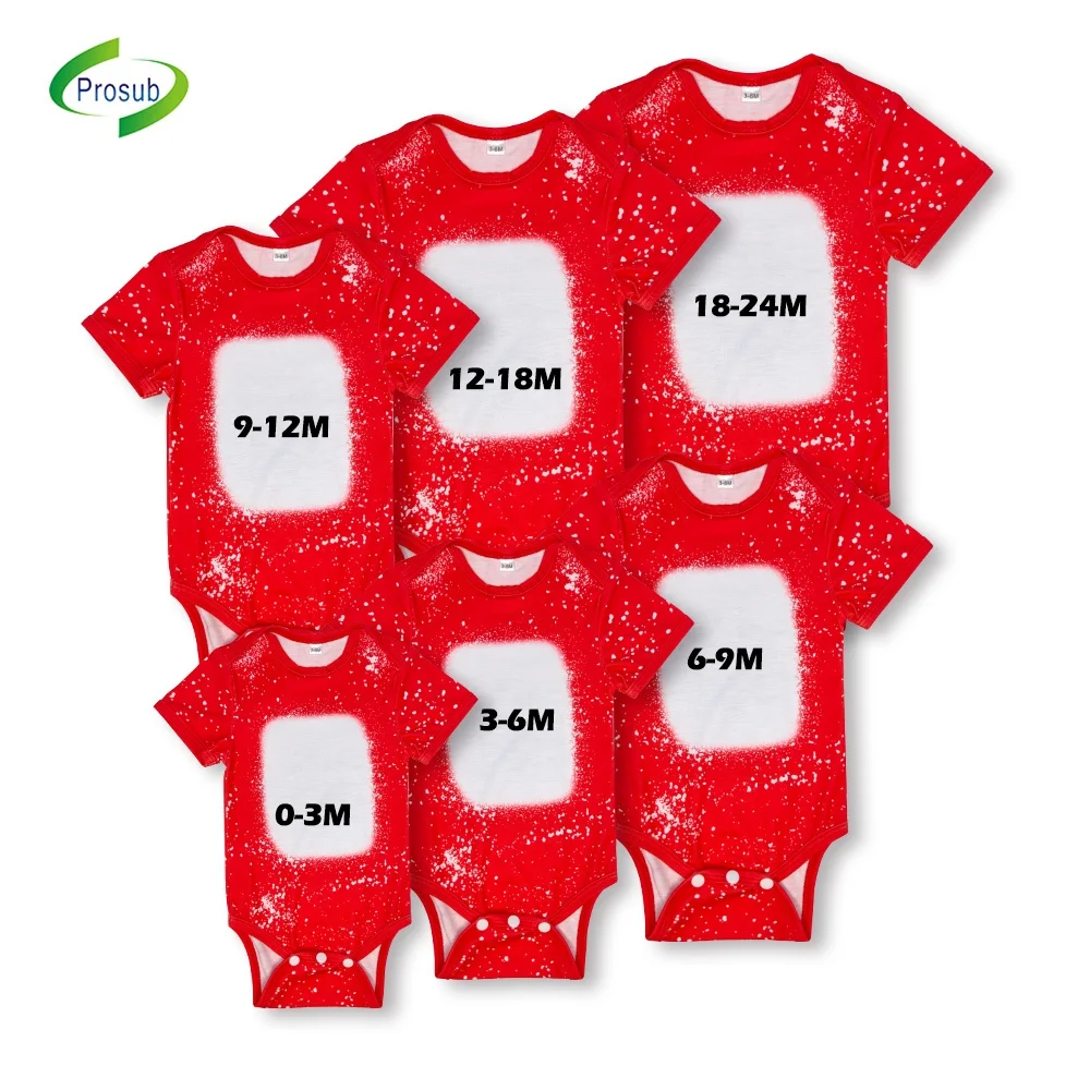 Prosub Wholesale Sublimation Baby Clothes Custom Print Tie Dye Infant T
