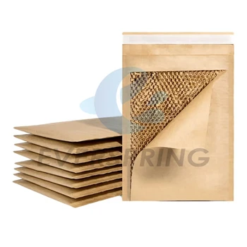 Shipping Protective Automatic Packaging Production Line Kraft Paper Bubble Padded Envelope Bag Honeycomb Mailer Making Machine
