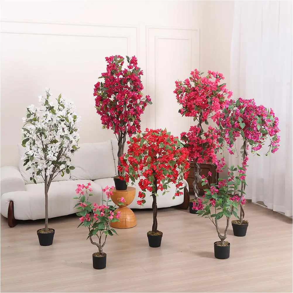 Artificial Trees Grass Flower Good Quality Rose New Fashion Hotel Green Popular With Vase Fake Plants Indoor