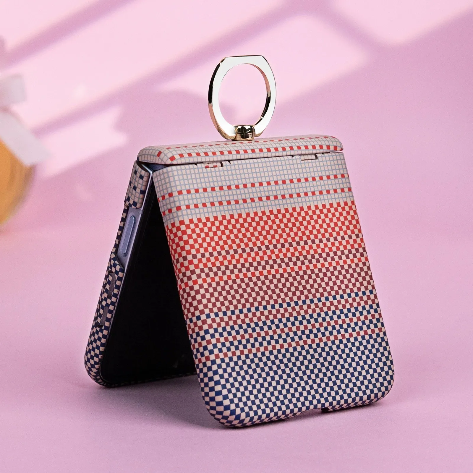 product for customized carbon fiber business design plastic ring holder lightweight shockproof foldable phone case for-4