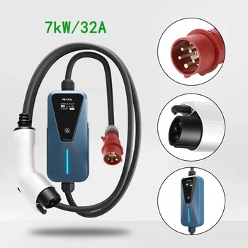PENODA Factory OEM ODM EV Charger 7KW 32A Single Phase for Charging Stations for Electric Vehicles Portable EV Charger