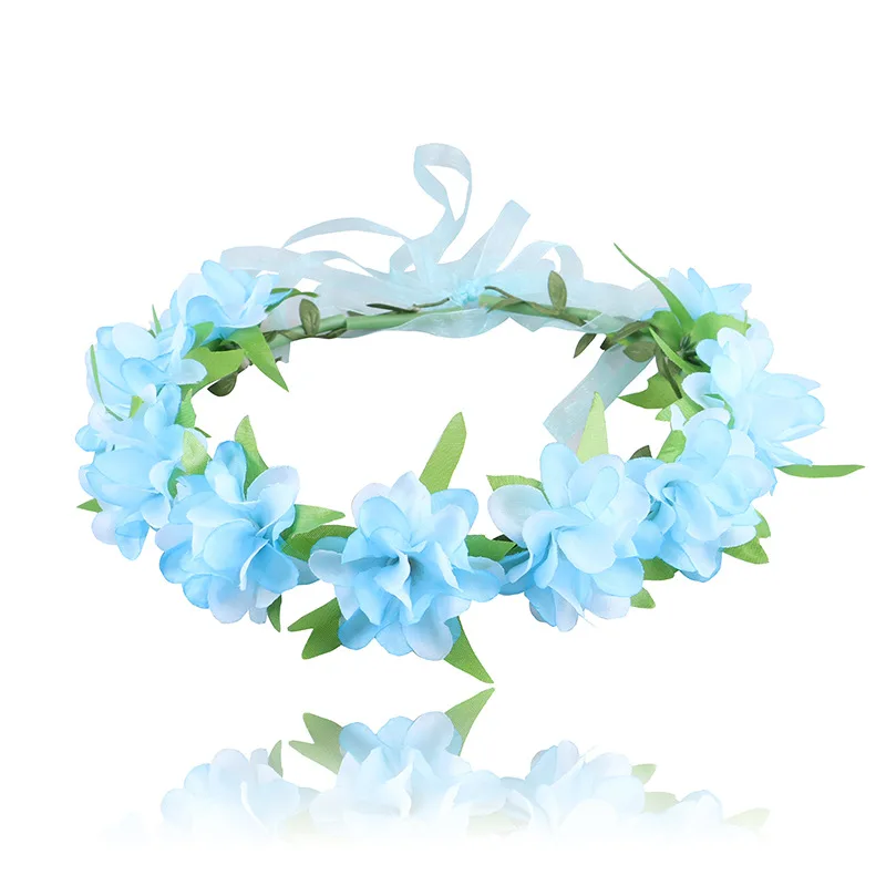 Ghirlanda di fiori da sposa regolabile fascia fatta a mano