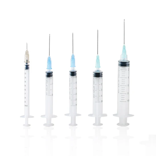 Disposable Medical Syringe 3 Part Plastic Luer Lock Syringe For Clinic Use 1ml 3ml 5ml 10ml 20ml