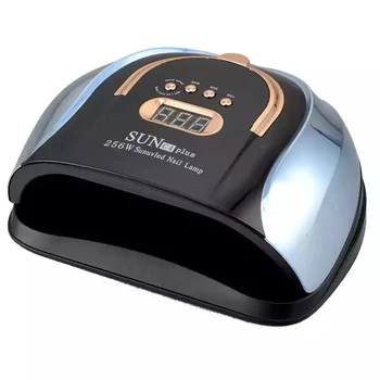 Hot sell portable SUN C4 PLUS 256w strong power fast drying smart uv led nail  dryer gel polish curing lamp laser shiny color