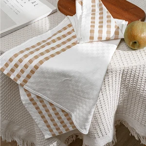 Durable Absorbent Classic Rectangle Tea Towel & Glass Cloth for Hotel & Coffee Shop Use Reusable Eco-Friendly Lint-Free Napkin