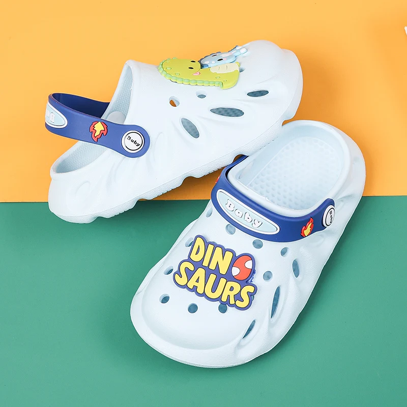 
 Лидер продаж, модные детские пляжные сандалии унисекс, Нескользящие Детские сабо с мультяшным рисунком, водонепроницаемые сабо из ЭВА  