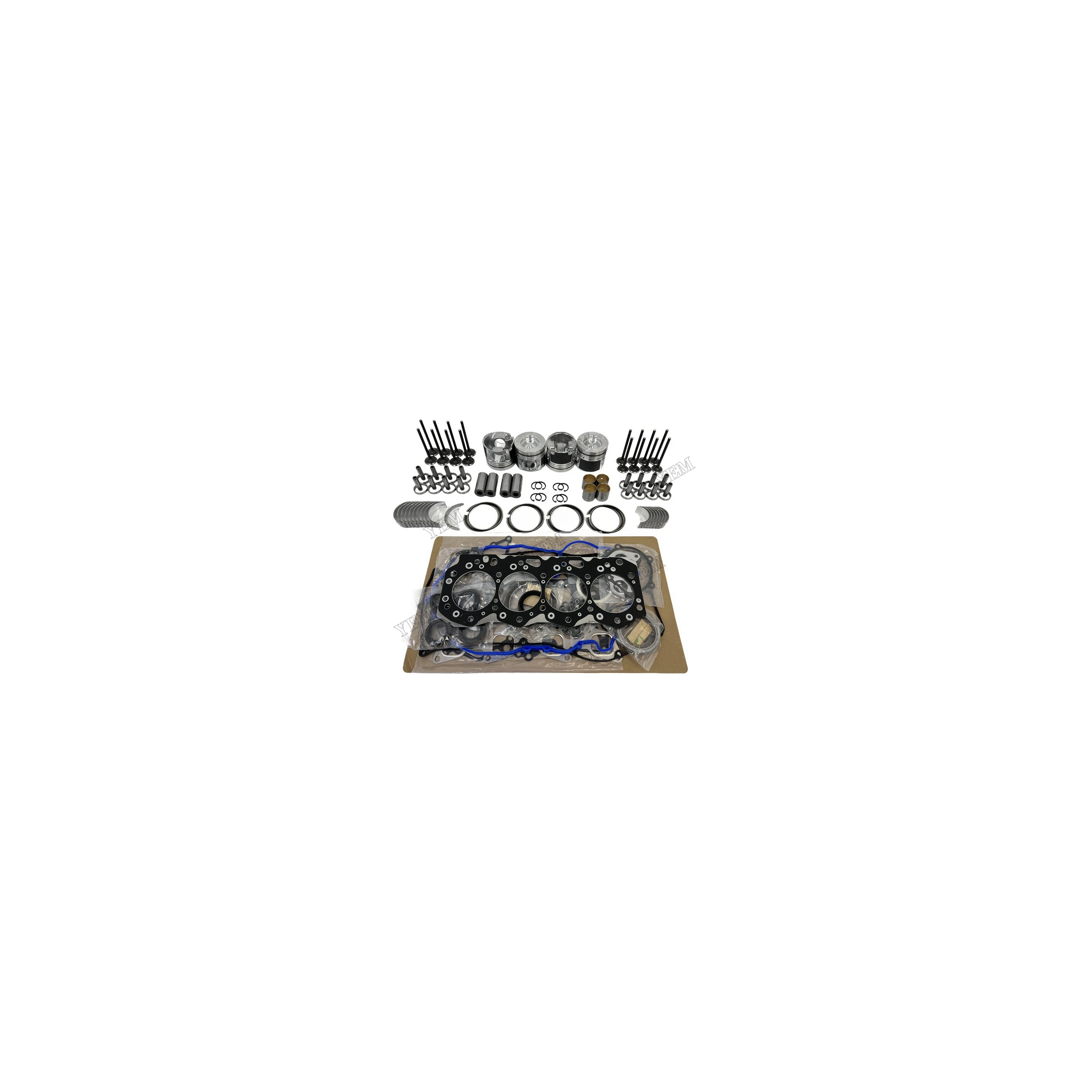 Replacement Engine Rebuilding Kit With Cylinder Gaskets Piston Rings Bearing Valves Suitable for Isuzu 4JJ1 Engine Parts