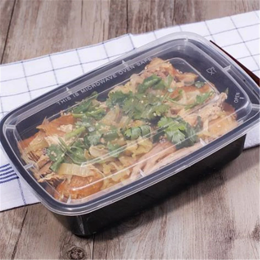 Plastic Take Out Container 1000ML Disposable Microwave Food Packaging