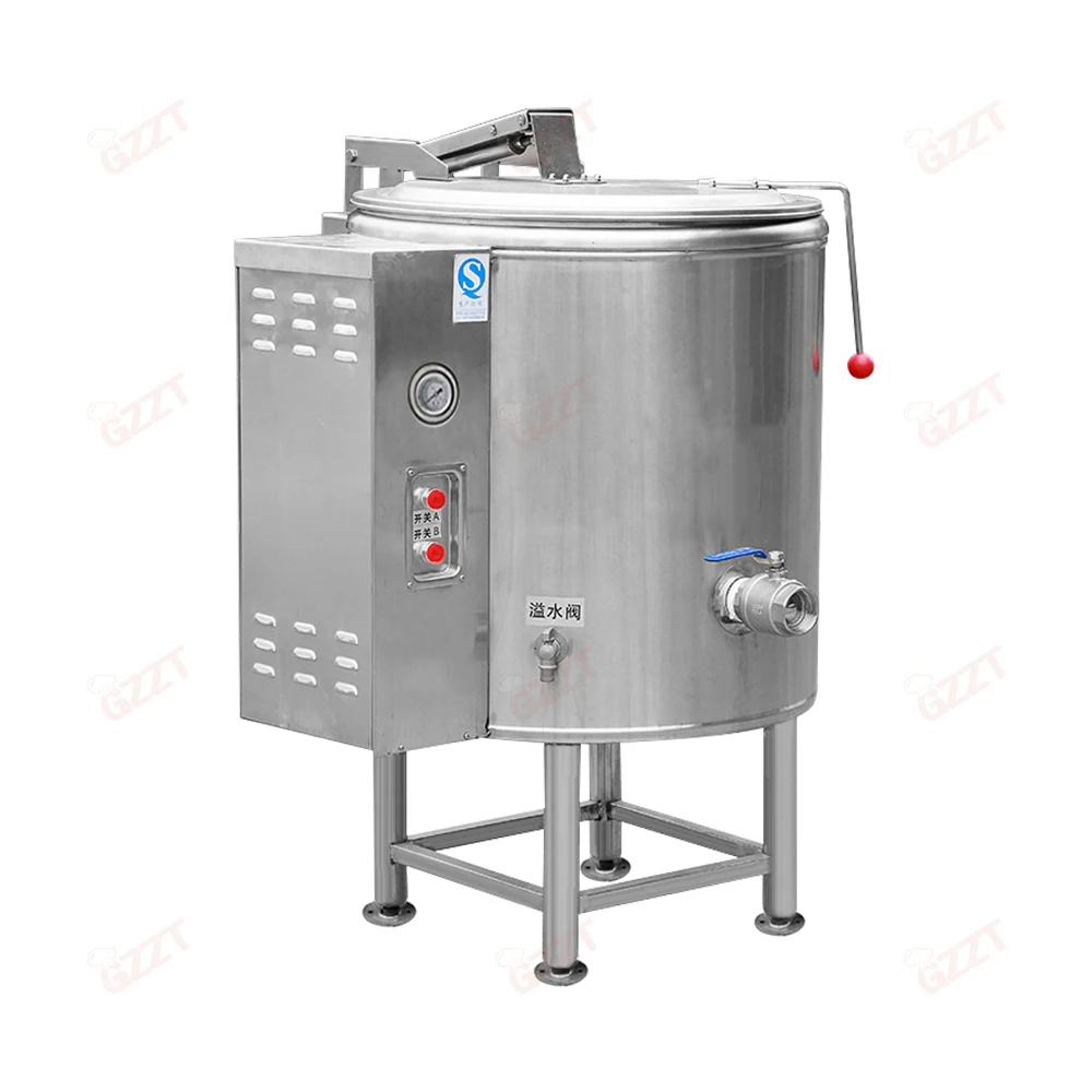 IT-CSB 60L - 600liter Large Water Double Jacketed Boiling Pot Commercial Kitchen Gas Electric Soup Kettle Jacketed Boiling Pan