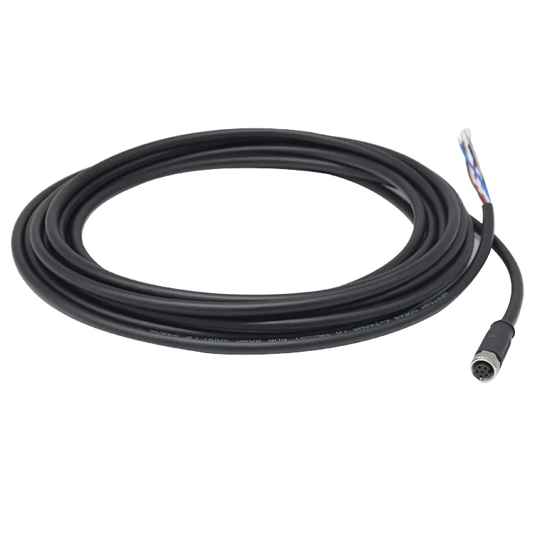 Industrial Connector Circular Solder Waterproof Wire Connector Un-shielding Sensor Female Cable Plug A Code 6 Pin M8 Connector
