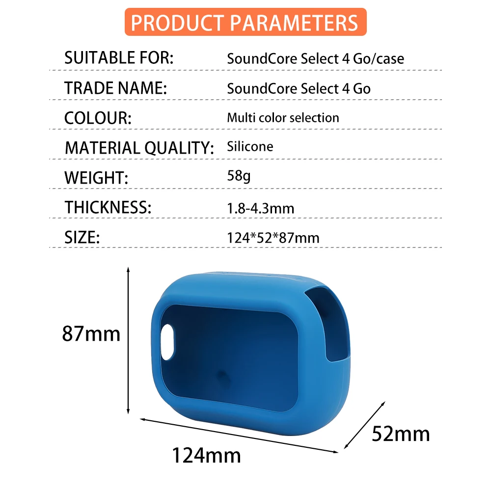 Co2CREA Custodia Protettiva In Silicone Compatibile Per Soundcore