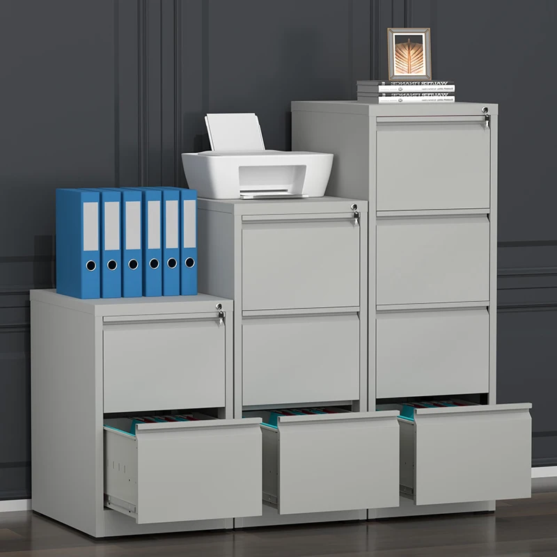 Factory Office 2 3 4 Drawer Cabinet Metal Storage Cabinet Lockable 4 Drawer File Cabinet Steel, Home Office Knock Down