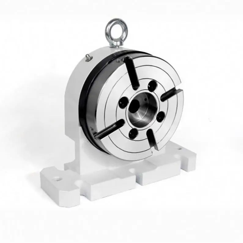TEBAK 170/210 Precision 4-Axis Disc Tailstock - Air/Oil Brake CNC Machining Center 4-Axis Turntable with L-Block & Bridge Plate
