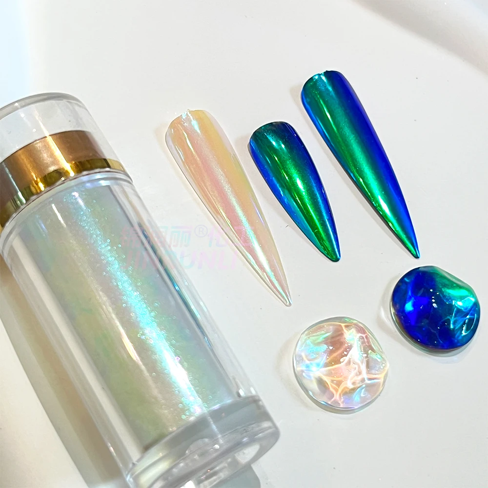 thumbnail image 2 of Mirror Chrome Shell Nail Powder – Unicorn Pink, Gold, Red, Silver Pigment Dust For Nail Art 2 of 6
