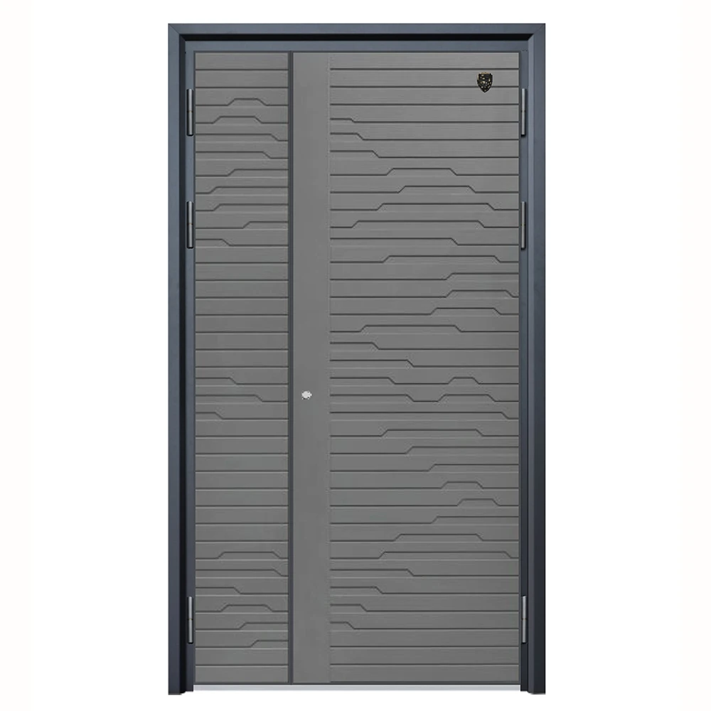 Antique Aluminum Metal Door House Villa Exterior Security Front Entry Metallic Doors