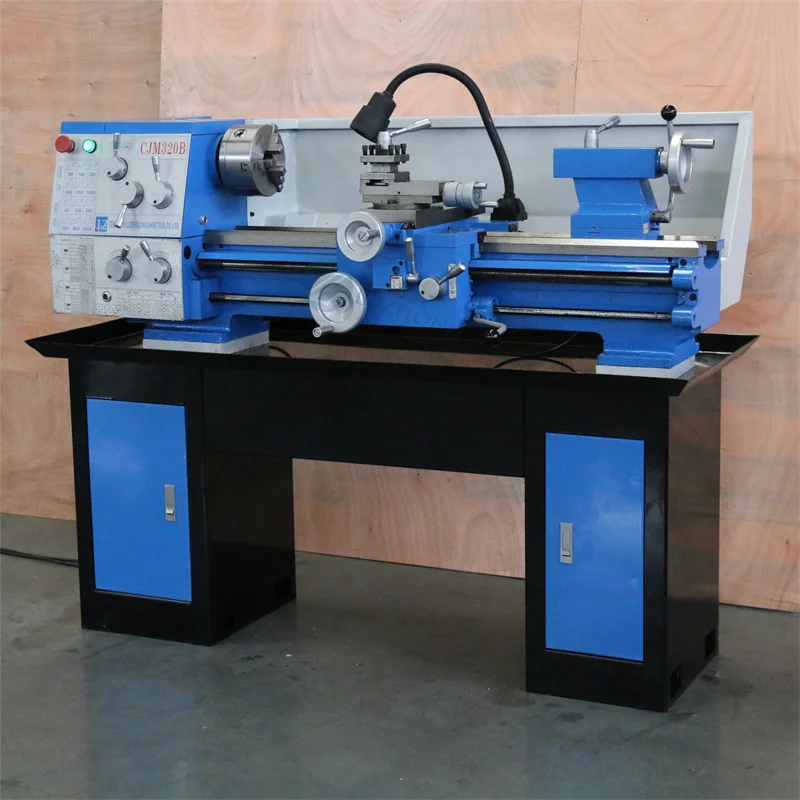 LUZHONG CJM280 Mini Metal Horizontal Lathe Machine 220V Automatic Grade Light Duty Capacity Manual Lathe Tool Engine Motor PLC