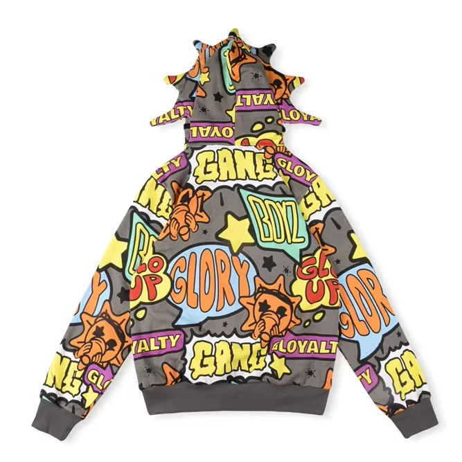Glo Gang the Glory Full Zip Hoodie - High Quality Men's Hoodie