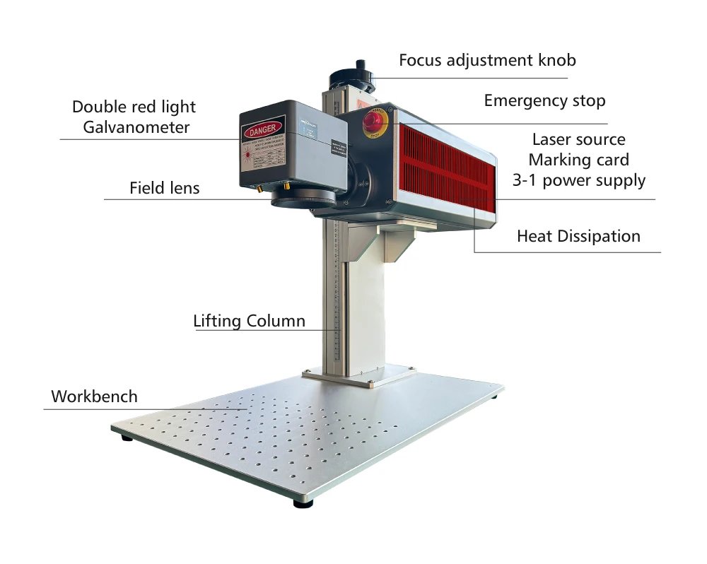 Integrated 30W RF CO2 Galvo Laser Marking Machine Non-Metal Materials Cutter Engraver DXF PLT BMP AI DWG for Wood Wood