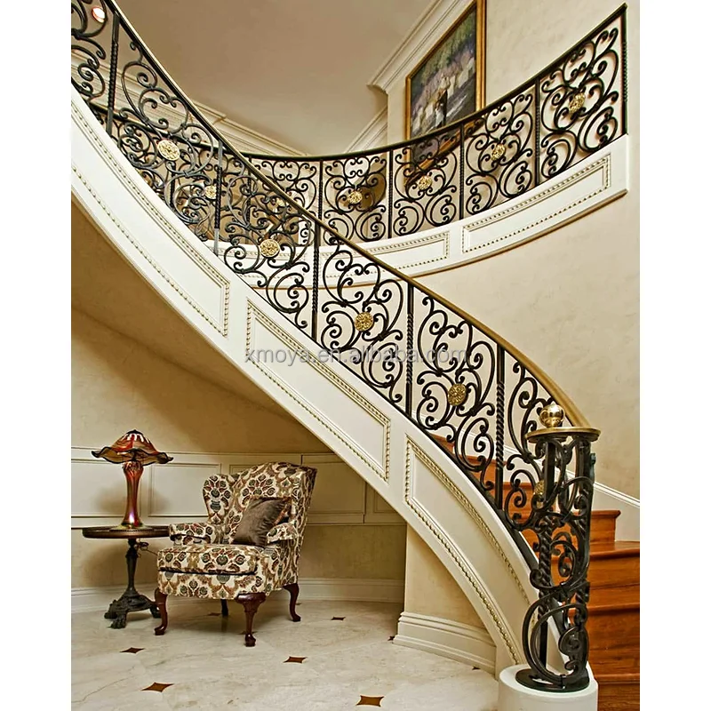 High Quality Wrought Iron Stair Railing For Villa - Buy Railing,Wrought ...