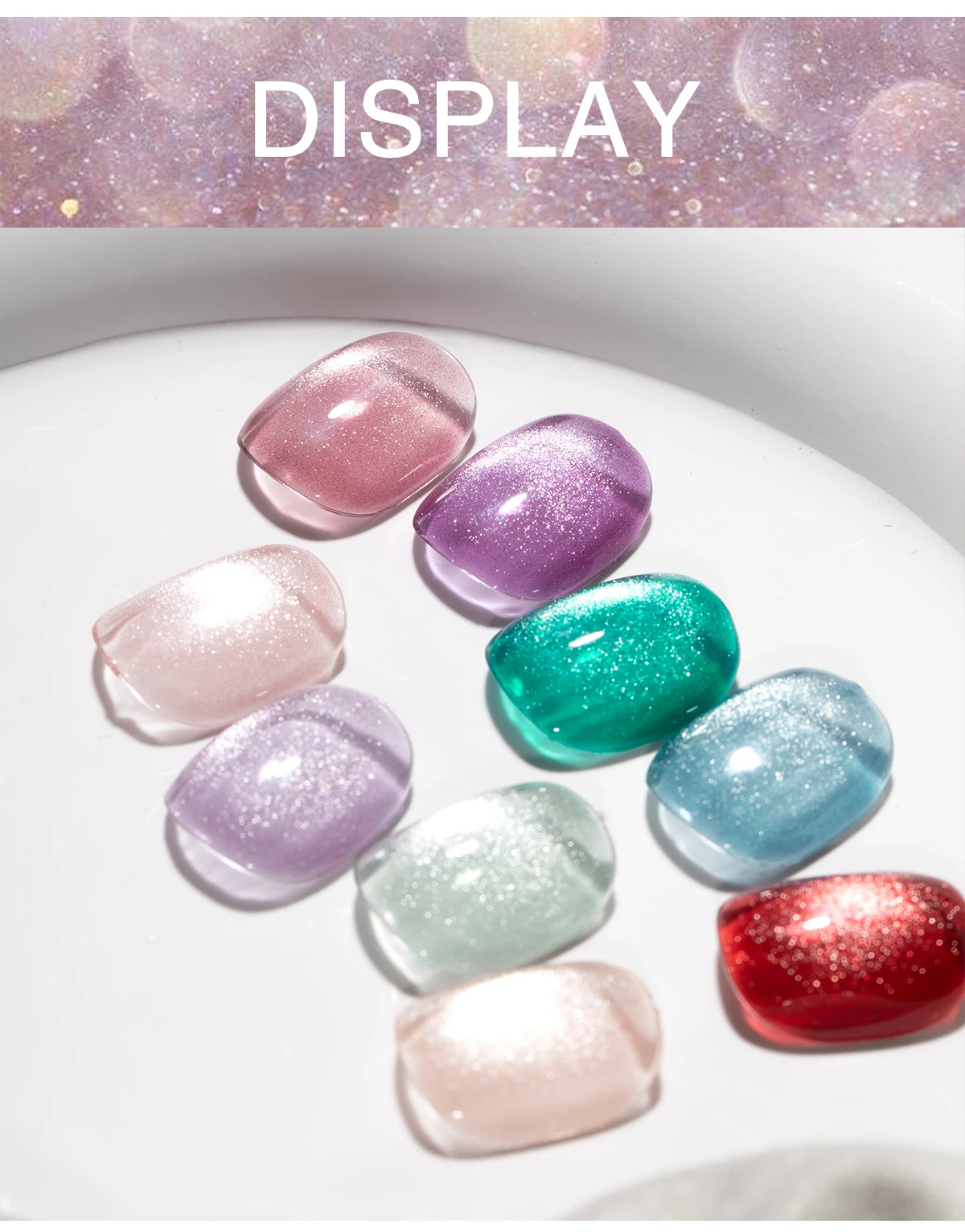 HONEYGIRL New Color Porcelain holographic magnetic Cat Eye Collection Gel Polish 15ml Magnetic Cat Eye Gel supplier