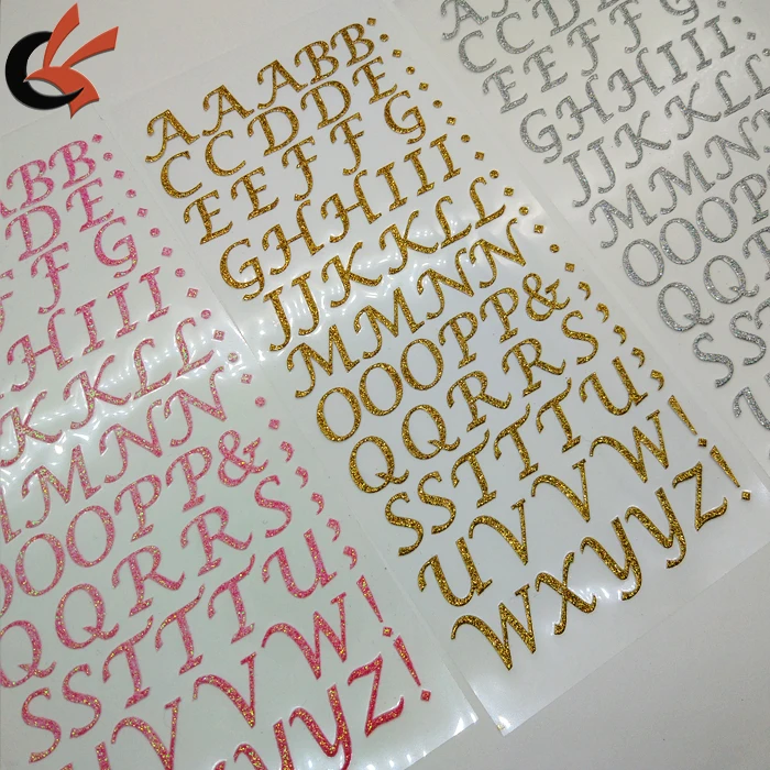 Adesivi Alfabetici Glitterati Personalizzati con Due Font per Decorazioni Festive e Promozioni - Diwali e Ramadan