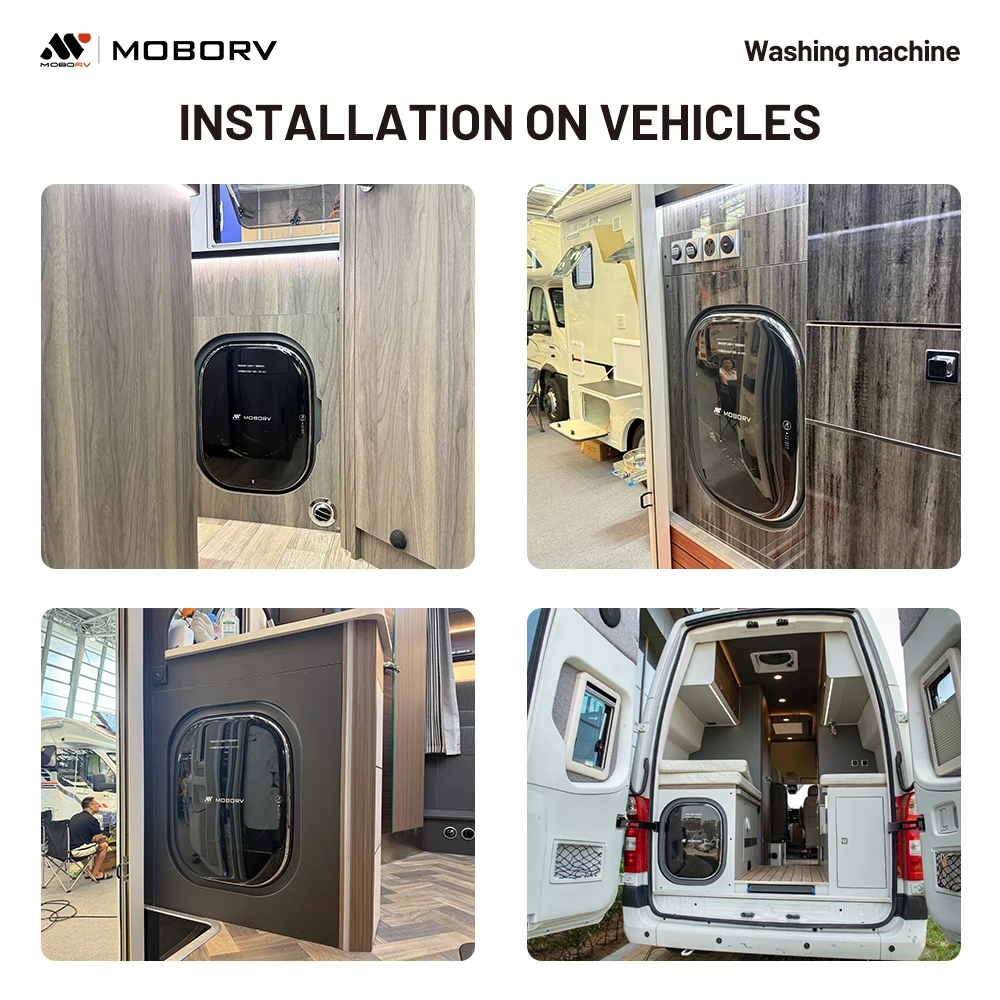 Van Conversion Camper Washing Machine And Dryer Front