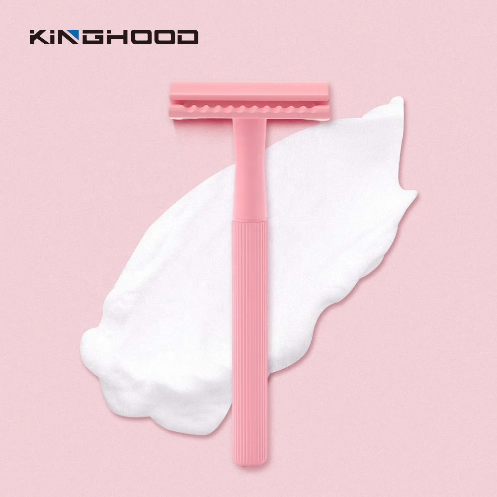 Pink Metal Razor Custom Eco Friendly Classic Female Bikini Pink Metal Safety Razors for ...
