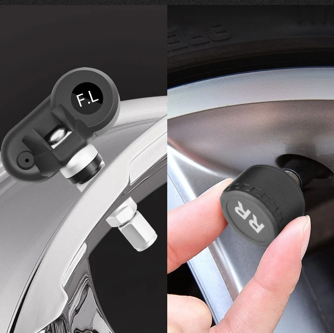 Smart Solar TPMS Car Tire Pressure Alarm Monitor System 4 Wheel External Tyre Sensor Temperature Alert