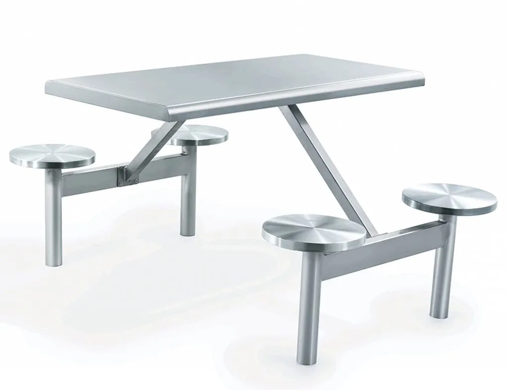 Fast Food Table and Chairs 4 Seated Dinning Table Fast Food Resrtaurant Table and Chairs