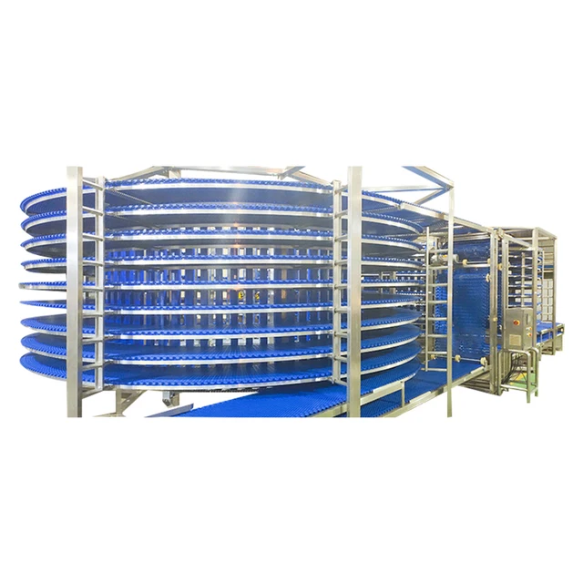 Spiral Cooling Tower conveyor for Toast Bread pizza hamburger food