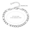 7mm Silver Figaro Anklet