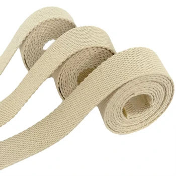 Hot sale natural thick cotton webbing for sewing DIY craft bags making outdoor gift wrapping